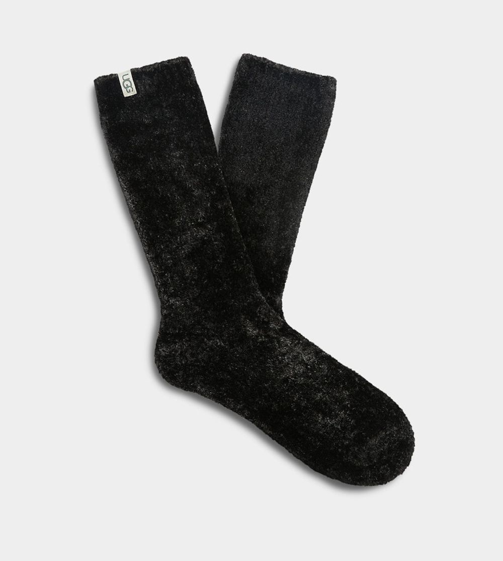 Ugg Leda Cozy - Womens Socks - Black - NZ (4871IMNCL)